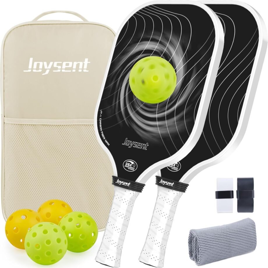 Dive into Pickleball Fun: Unleash Your Game with the T300 Carbon Fiber Paddle Set!