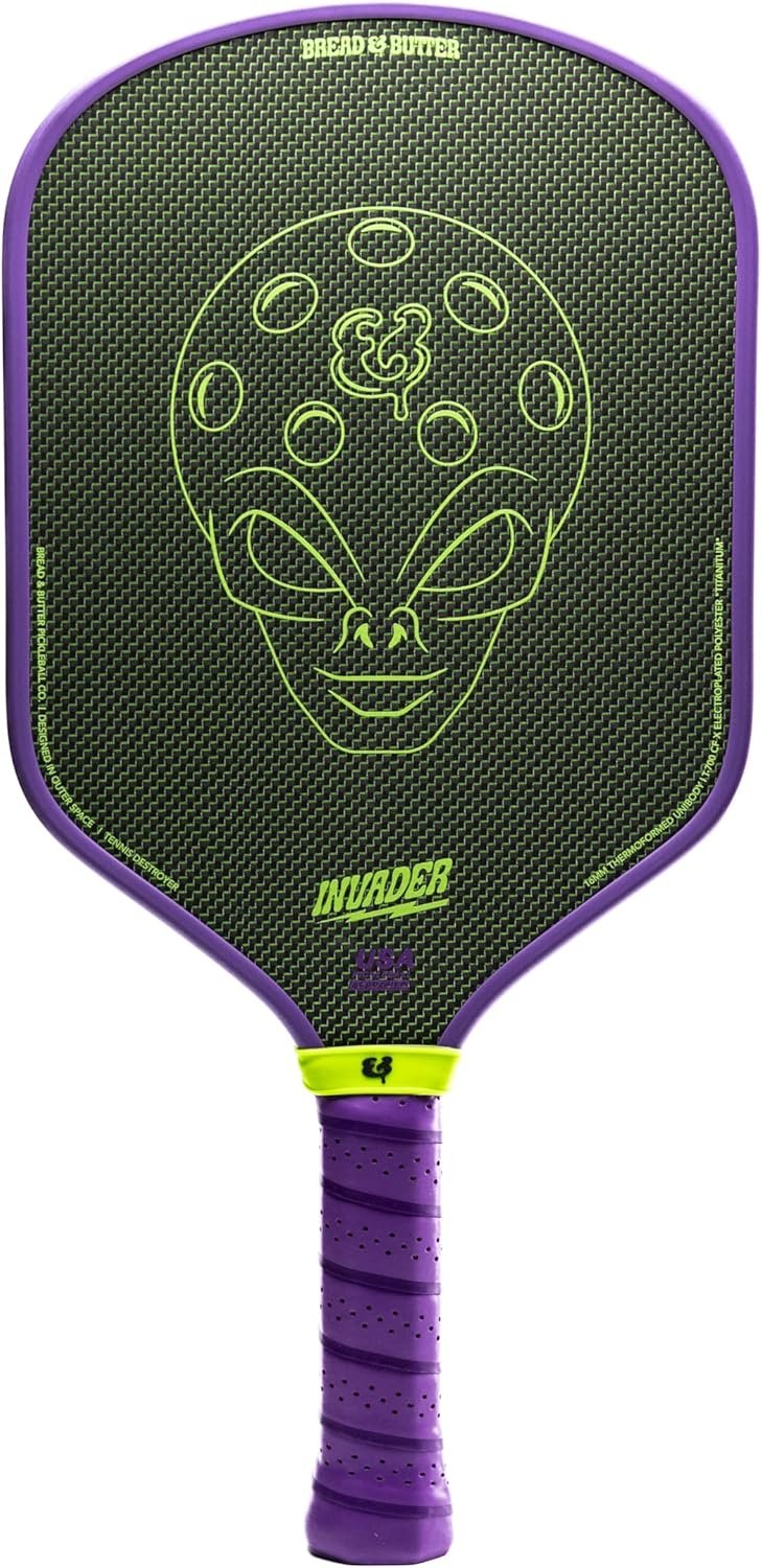 Game On: Unleashing the Bread and Butter of Pickleball with the Carbon Fiber X Titanium Invader Paddle!