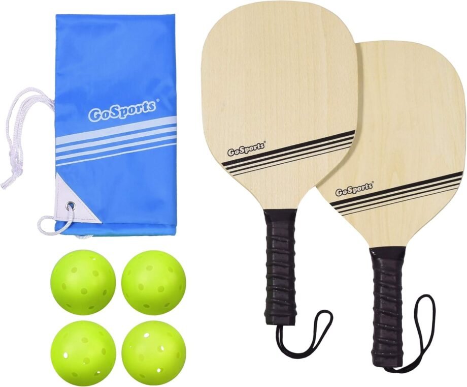Dive Into Fun with the GoSports Wood Pickle Ball Starter Set!