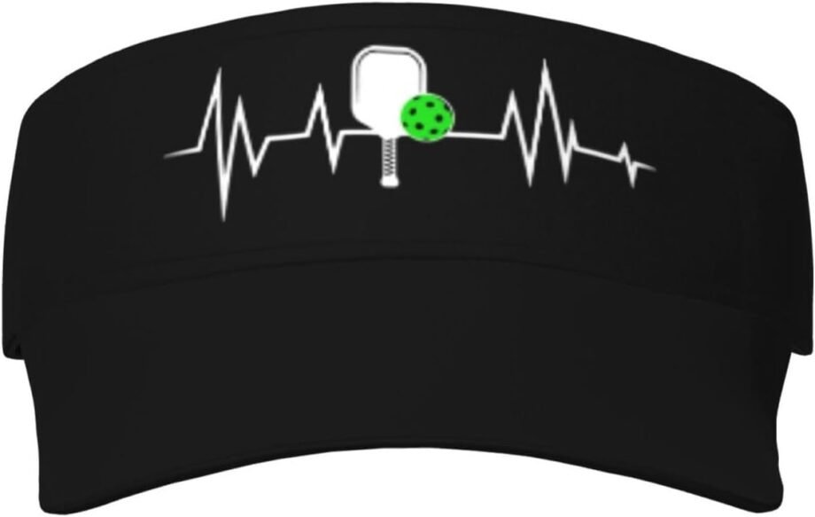 Stay Cool and Stylish Under the Sun with Pickleball Heartbeat Sunscreen Visor Hats!