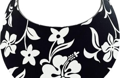 Stay Stylish and Comfortable on the Court with the Hawaiian Black & White Foam Sun Visor for Women!