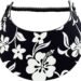 Stay Stylish and Comfortable on the Court with the Hawaiian Black & White Foam Sun Visor for Women!