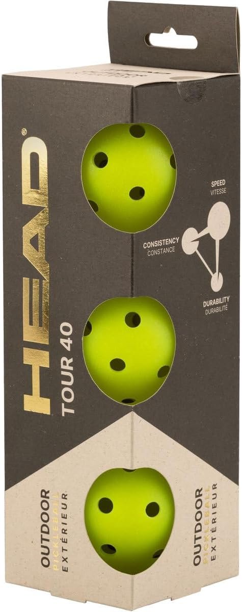 Bounce into Fun: A Review of HEAD Tour 40 Pickleball Balls (Box of 3)