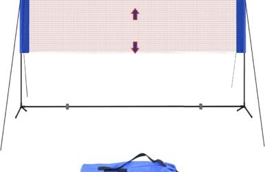 Game On: Unleash Fun with the Portable Height Adjustable Badminton Volleyball Tennis Net Set!