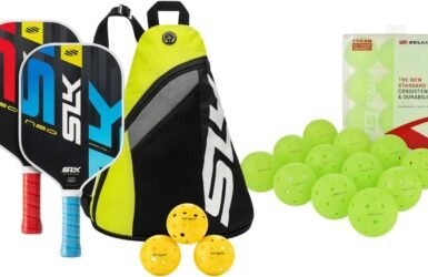 Get Ready to Serve Up Fun with the Selkirk Sport SLK Neo Graphite Red Blue Paddle Set!