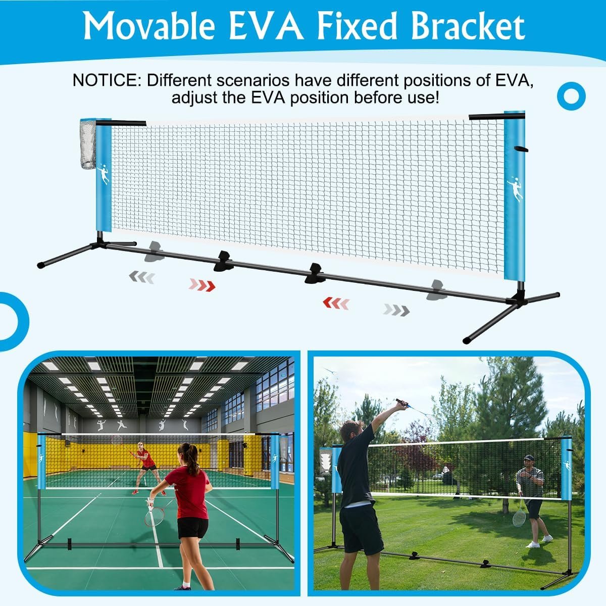 KIKILIVE Pickleball Badminton Net Set Image