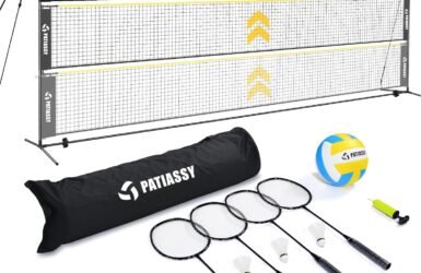 Netting Fun: The Ultimate Portable Badminton Volleyball Pickleball Combo Set for Backyard Adventures!