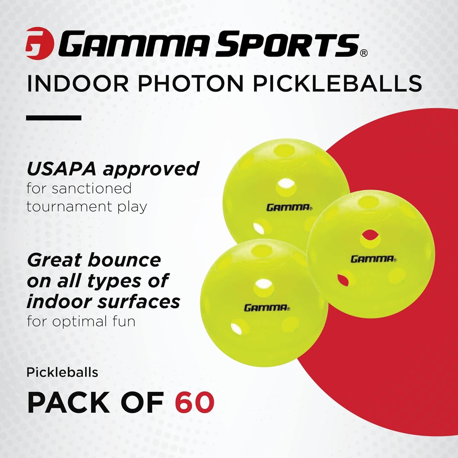 Gamma Sports Indoor Photon Pickleballs