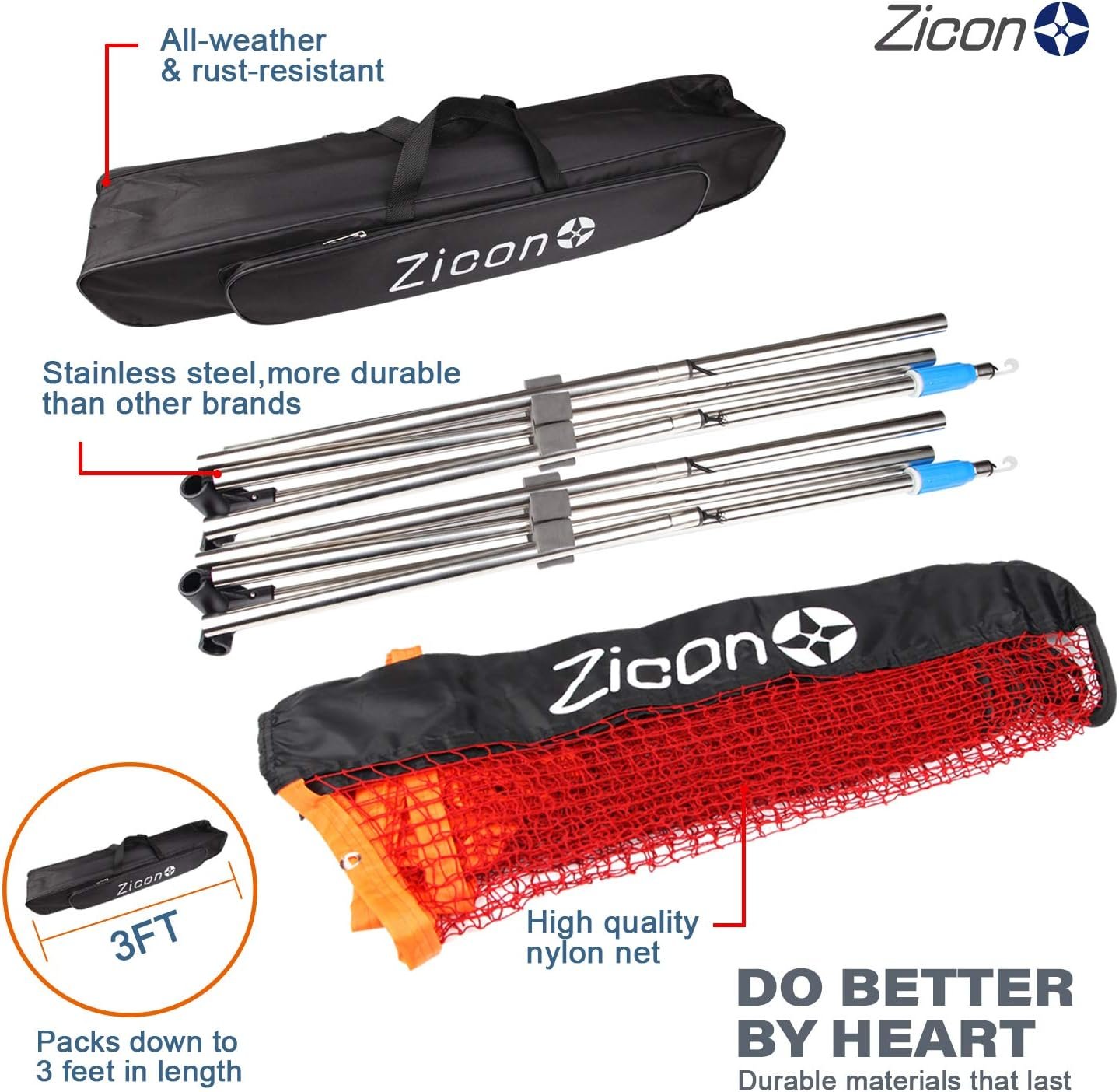 Zicon Portable Badminton Net