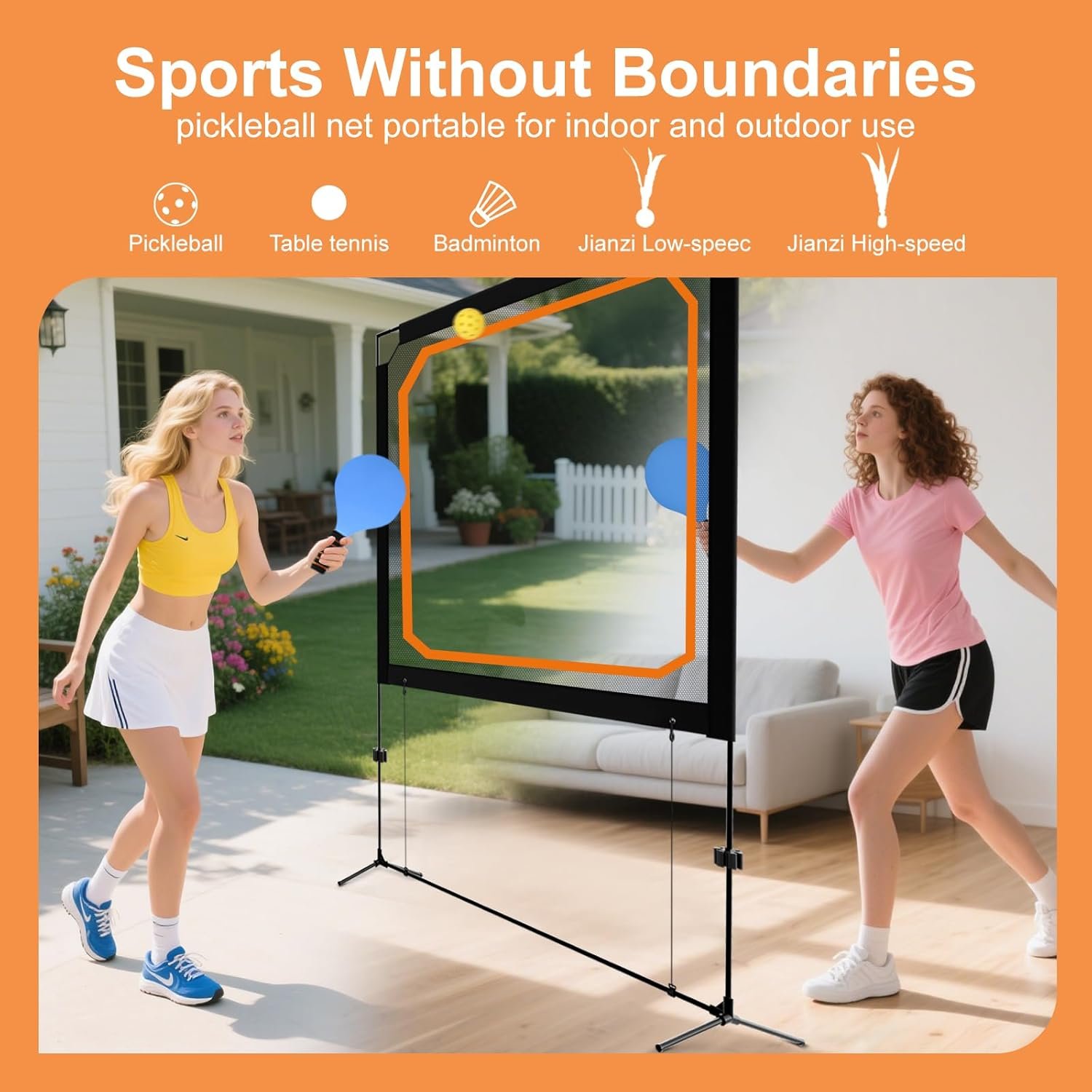 RoundT2 Paddle Game with Net