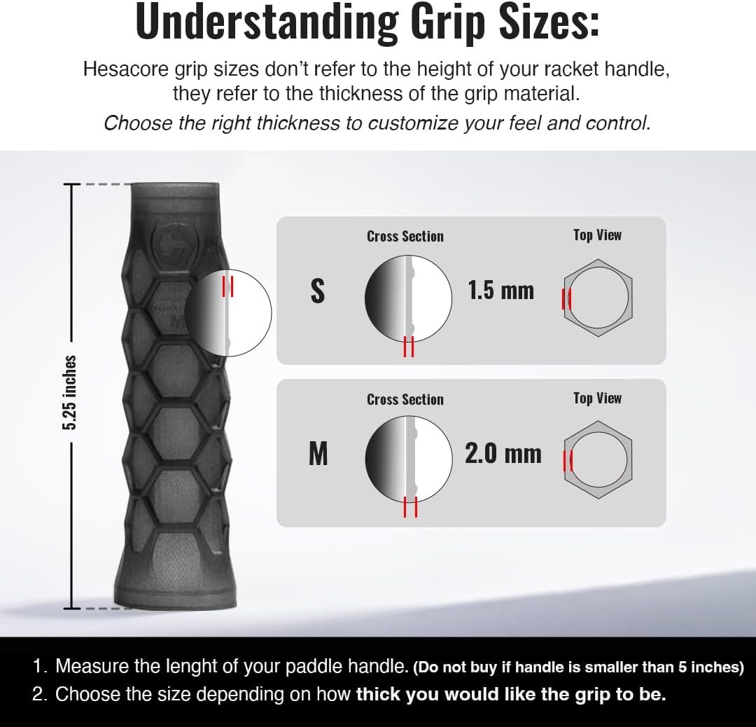 Hesacore Pickleball Paddle Tour Grip
