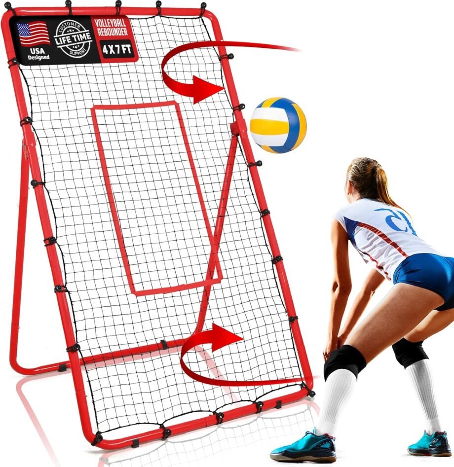 Bounce Your Skills to New Heights with the 6-Angle Adjustable Volleyball Rebounder!