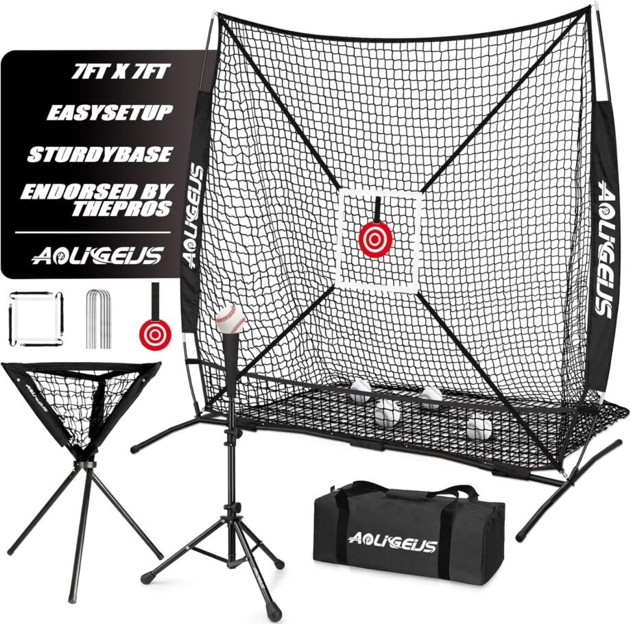 Hit It Out of the Park: A Review of the 6'X6' Baseball Softball Practice Net with Batting Tee and Accessories!