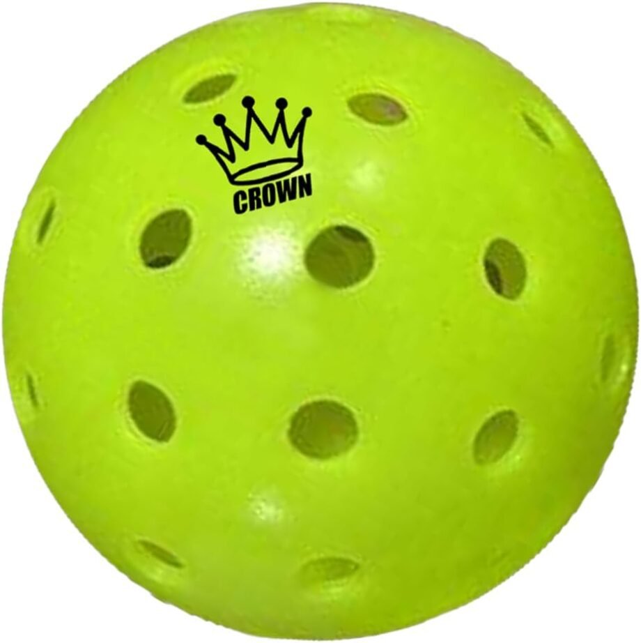 Unleash the Fun with CROWN PICKLEBALL - High-Performance Lime Pickleballs for Epic Outdoor Matches!