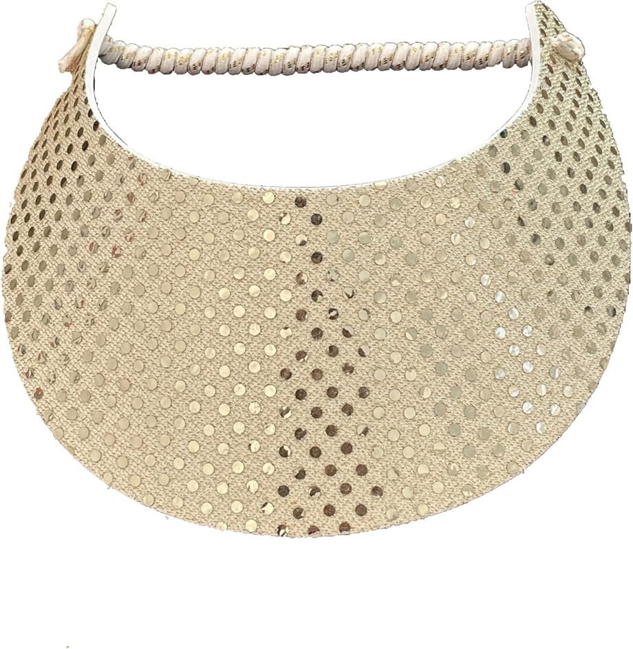 Game On: Unleashing the Fun with the Lt. Gold Glitz Pickleball Fabric Foam Sun Visor!