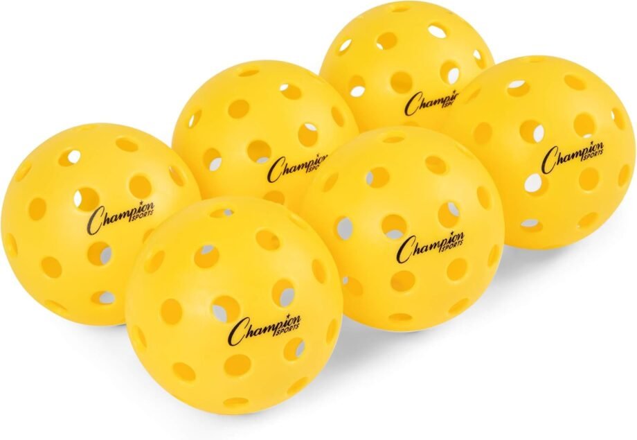 Unleash Your Game with the Champion Sports Roto Molded Outdoor Pickleball Ball Set!