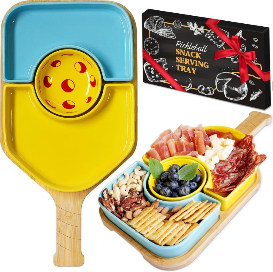 Serve Up Fun: The Pickleball Paddle Snack Tray Set Review!