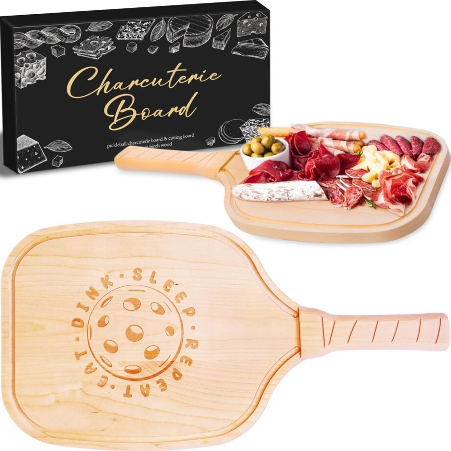 Serve Up Fun with the Pickleball Charcuterie Cutting Board: The Ultimate Gift for Aces and Dinks!