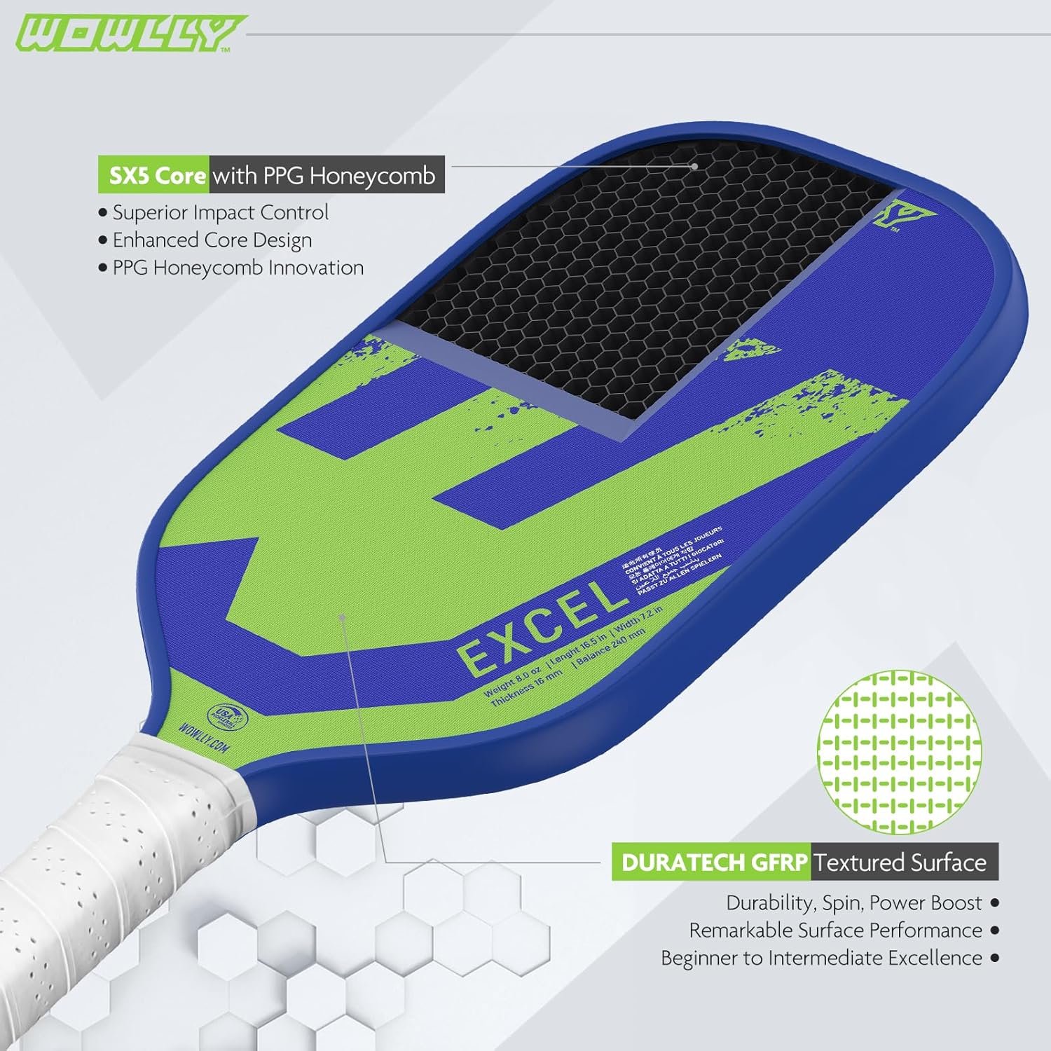 WOWLLY EXCEL Pickleball Paddle
