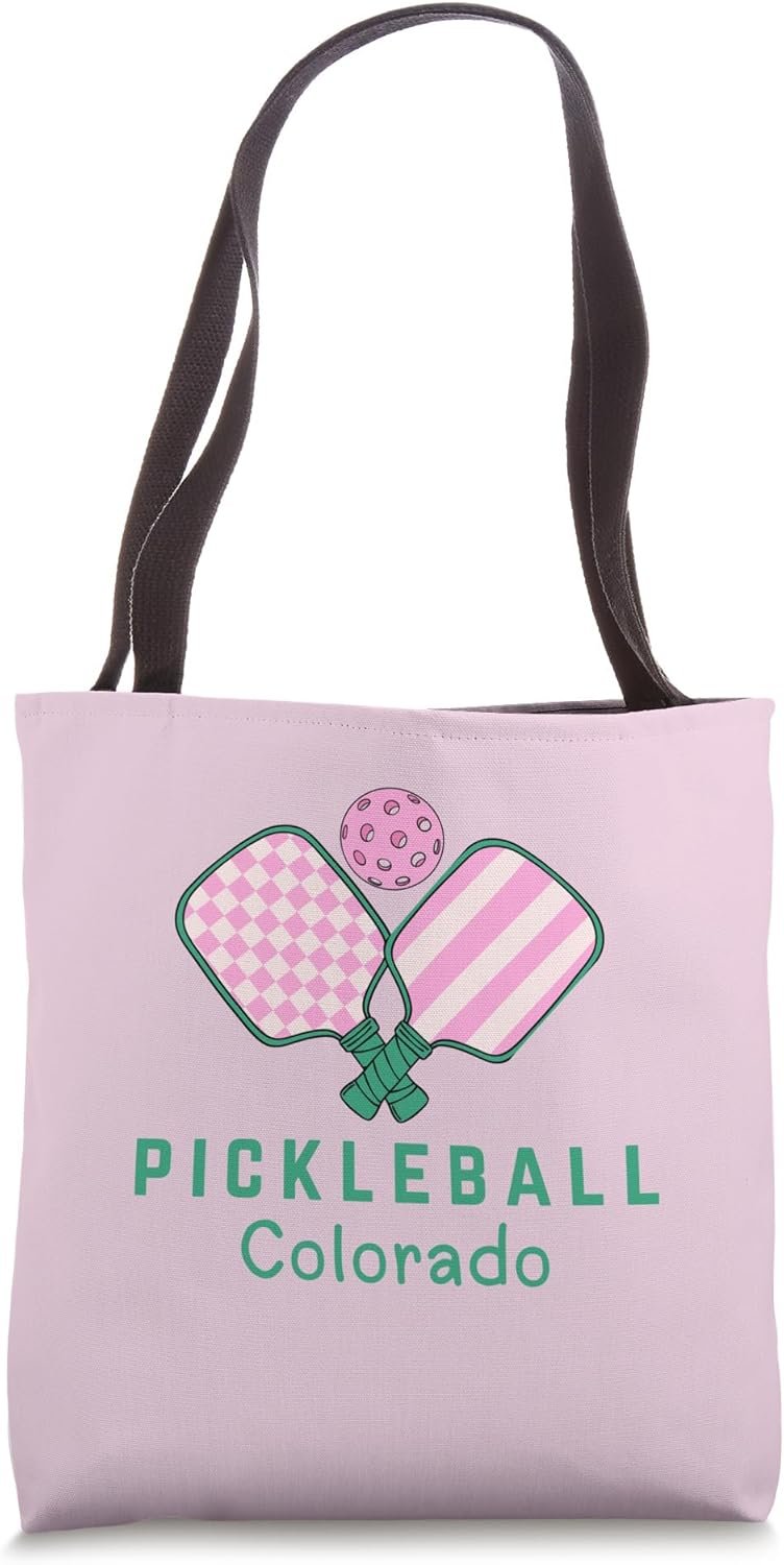 Swing in Style: Colorado Pickleball Girls Preppy Pink Racquets Tote Bag Review!