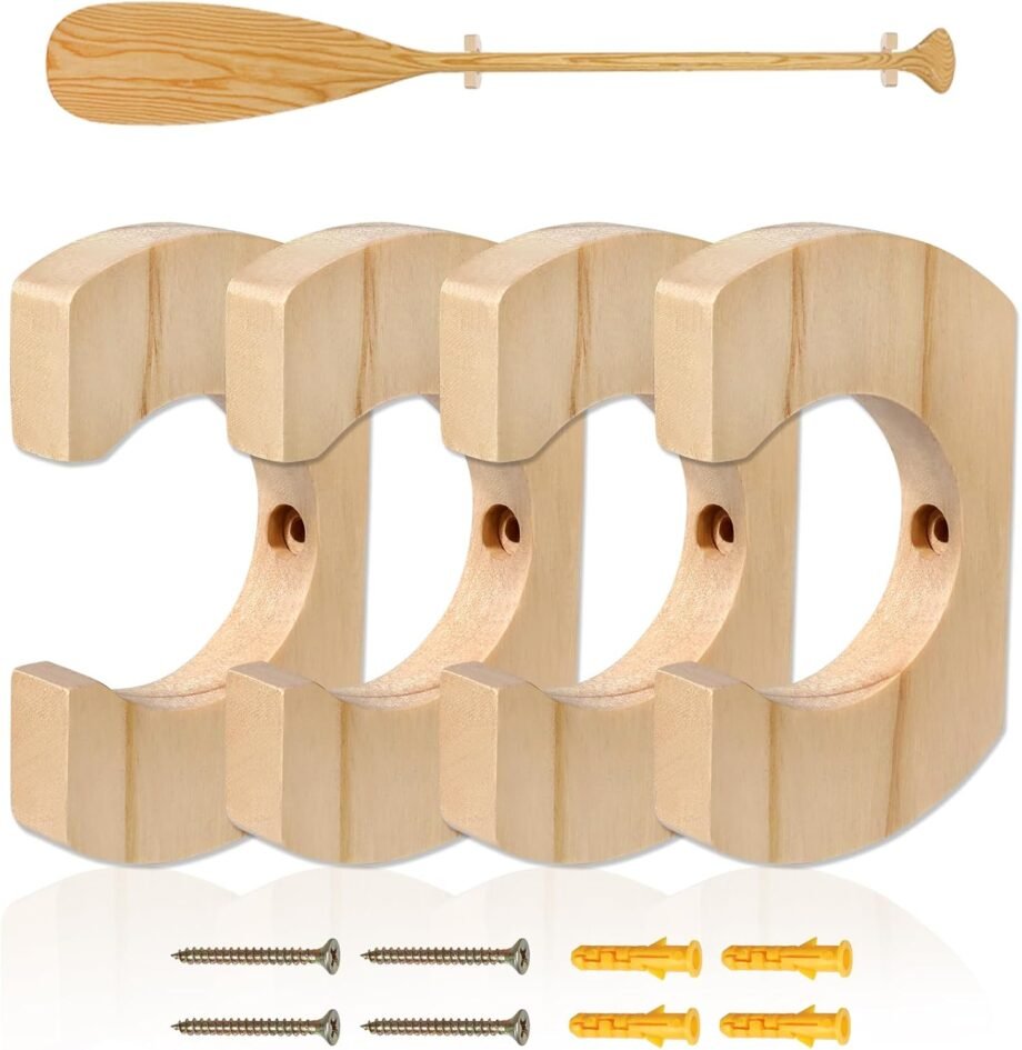 Paddle Perfect: Organize Your Gear with the Wooden Paddle Hold Hanger!