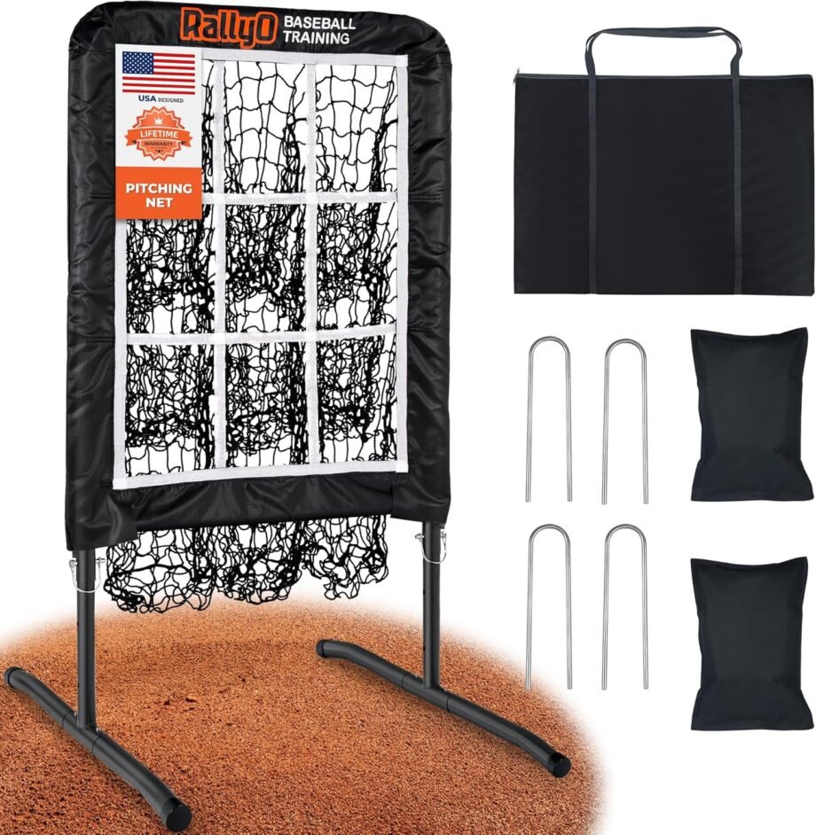 Pitch Perfect: Unleashing Skills with the 9 Hole Baseball & Softball Pitching Net!