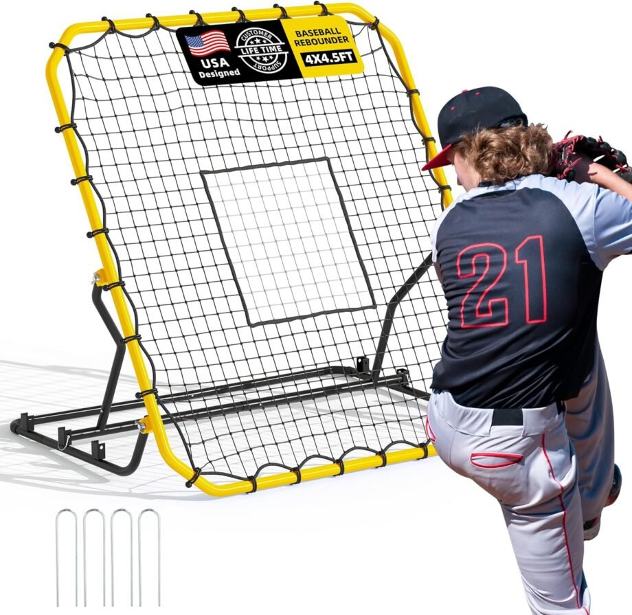 Catch Every Bounce: The Ultimate Review of the 4x4.5FT Baseball Rebounder Net!